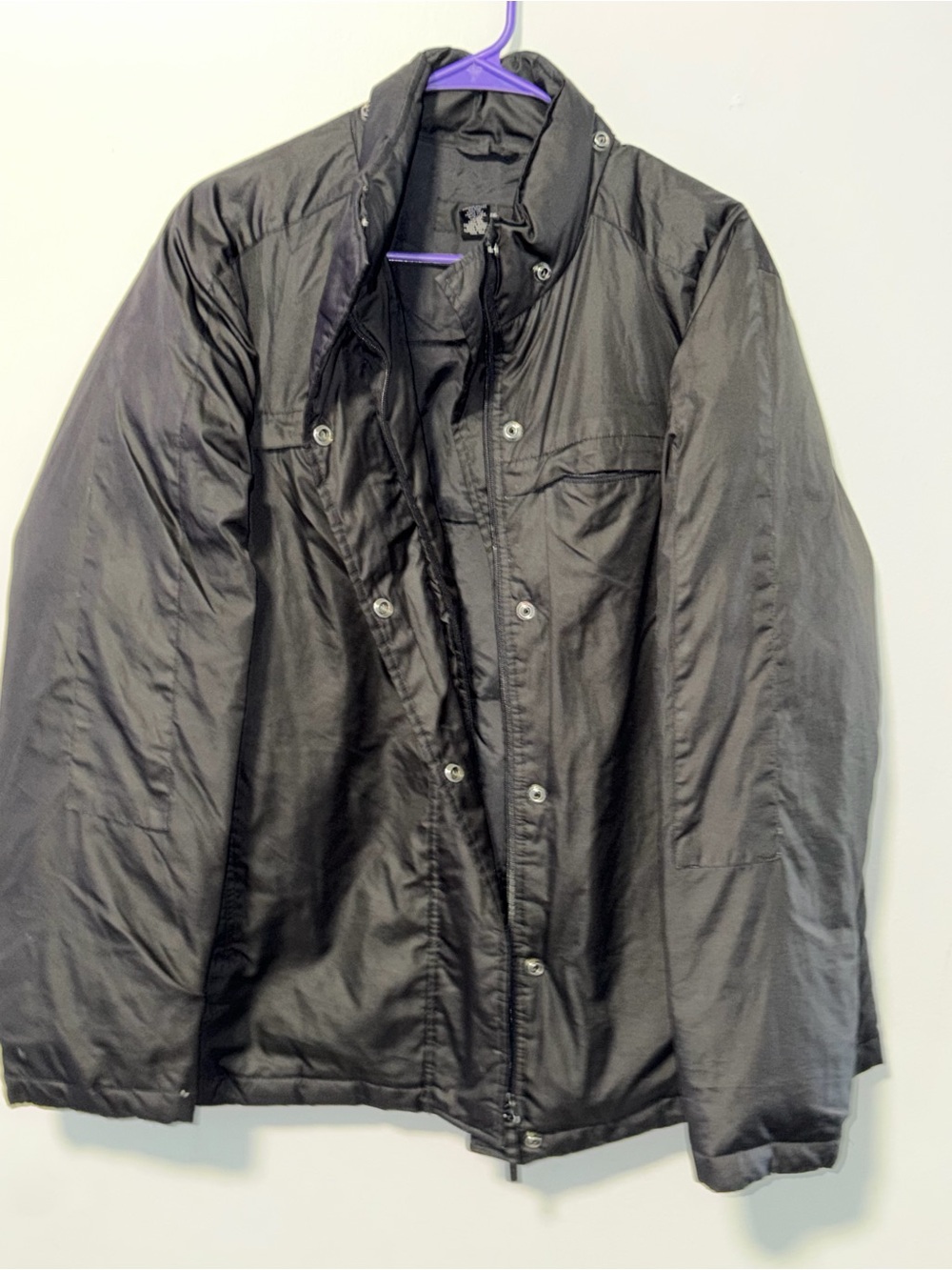 Alfani Black Quilted Puffer Jacket